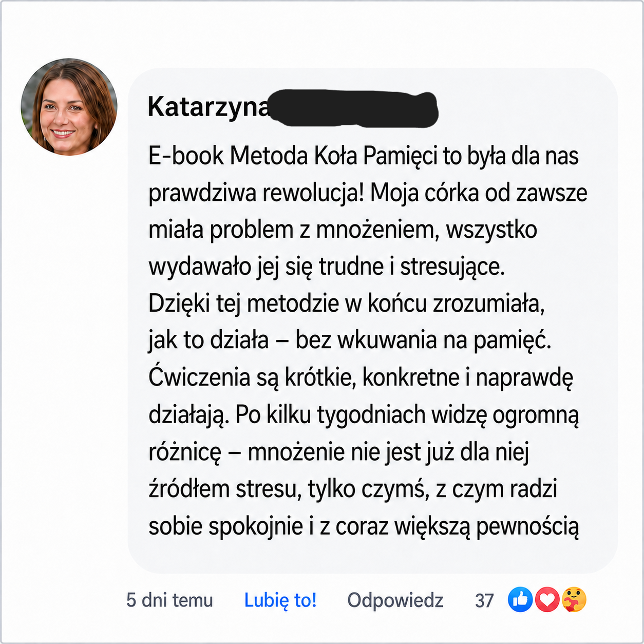 Opinia mamy o Metodzie Koła Pamięci z Facebooka