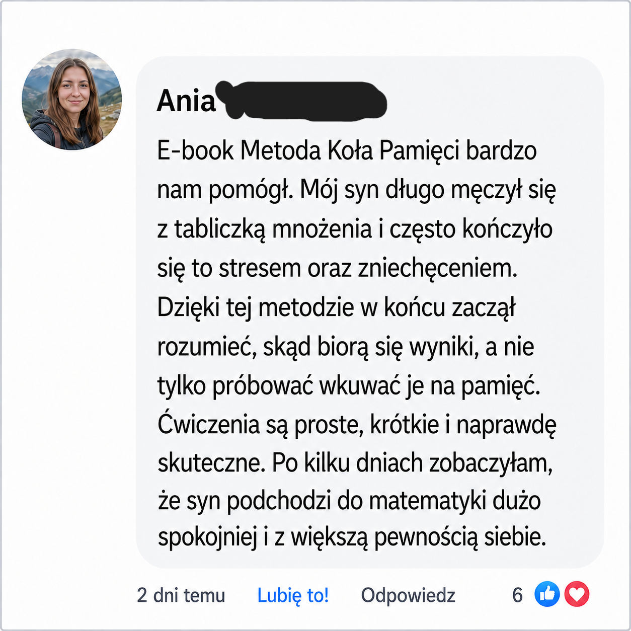 Opinia mamy o Metodzie Koła Pamięci z Facebooka